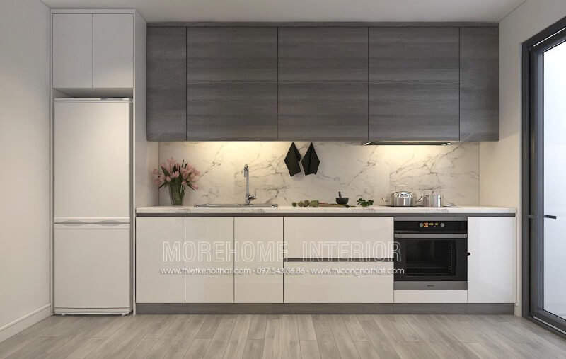 Thiết kế tủ bếp Đà Nẵng phong cách hiện đại, đơn giản, nhưng vẫn đảm bảo được công năng sử dụng hiệu quả Tủ bếp hiện đại, tủ bếp chữ u, tủ bếp chữ i, tủ bếp chữ l