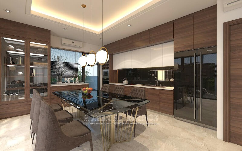 Mẫu tủ bếp chữ i được thiết kế âm tường là đồ gỗ nội thất thường tìm thấy trong những căn nhà có diện tích nhỏ Tủ bếp hiện đại, tủ bếp chữ u, tủ bếp chữ i, tủ bếp chữ l